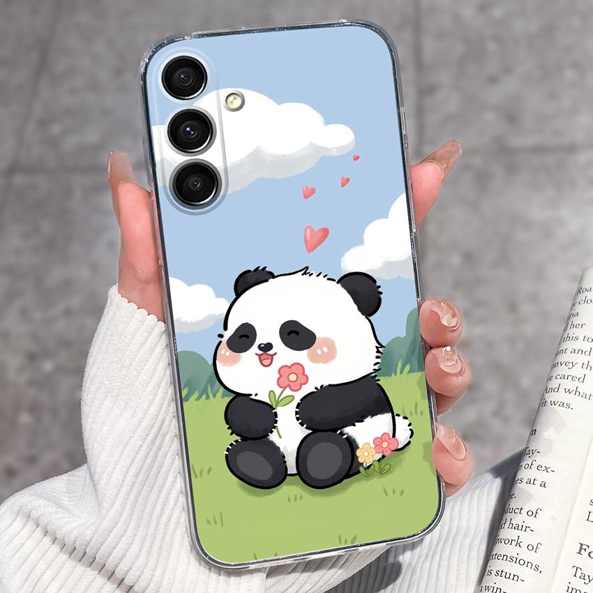 Casing For Samsung A16 A17 A15 A14 A13 A12 A10 A26 A25 A24 A23 A22 Phone Cover Cute Penguin Pattern Transparent Silicone Shell For Samsung Bumper Case