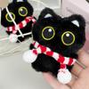 Big-eyed Red Scarf, Plush Keychain, Squeaking Doll