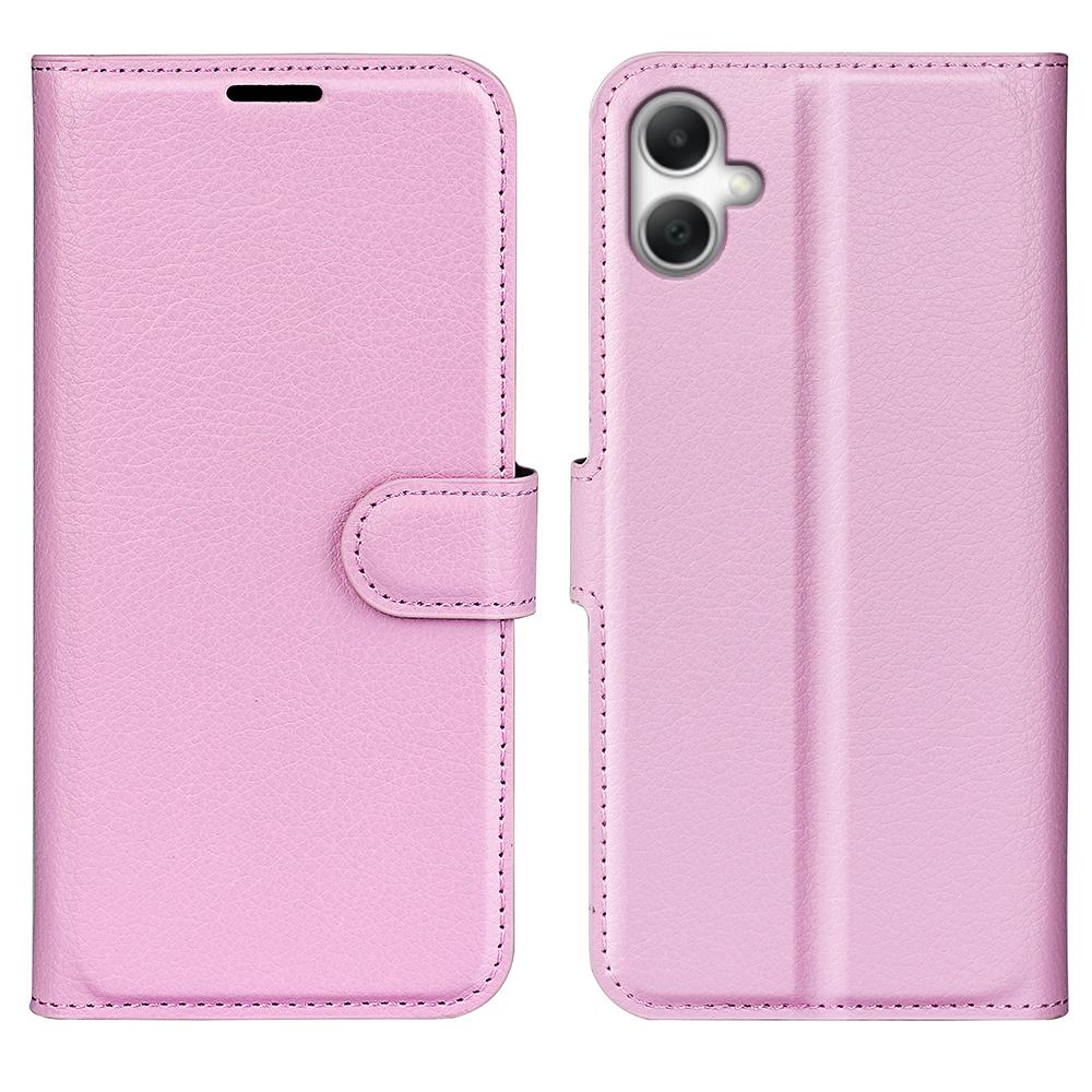 

For Samsung Galaxy A07 Case Litchi Texture Shockproof Leather Wallet Phone Cover Pink
