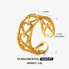 Stainless Steel Zircon Ring with Star Pattern Popular Hip-Hop Simple Metal Ring Luxurious Jewelry Party Gift From Europe America