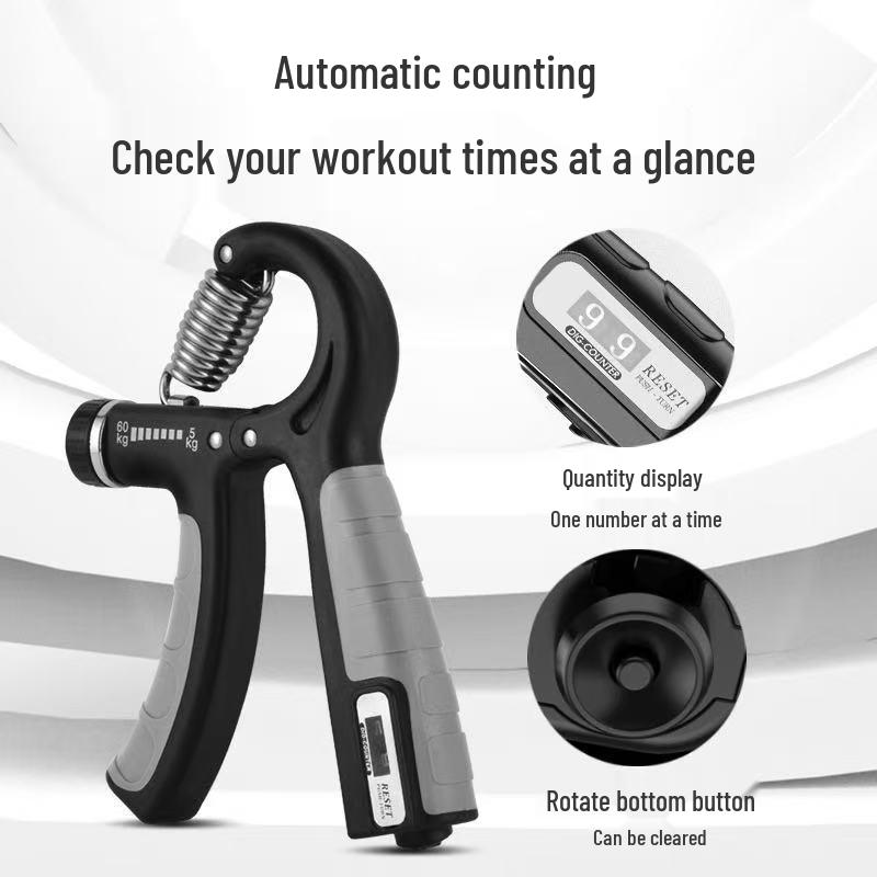 Adjustable Rubber-Coated Men's Hand Grip Strengthener - Wrist Exerciser for Home, Outdoor Sports, and Fitness.