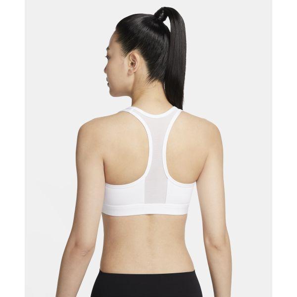 Nike Swoosh Medium Support Dri-FIT Sport-BH mit Frontreißverschluss Damen Sport-BH Weiß FN2732-100
