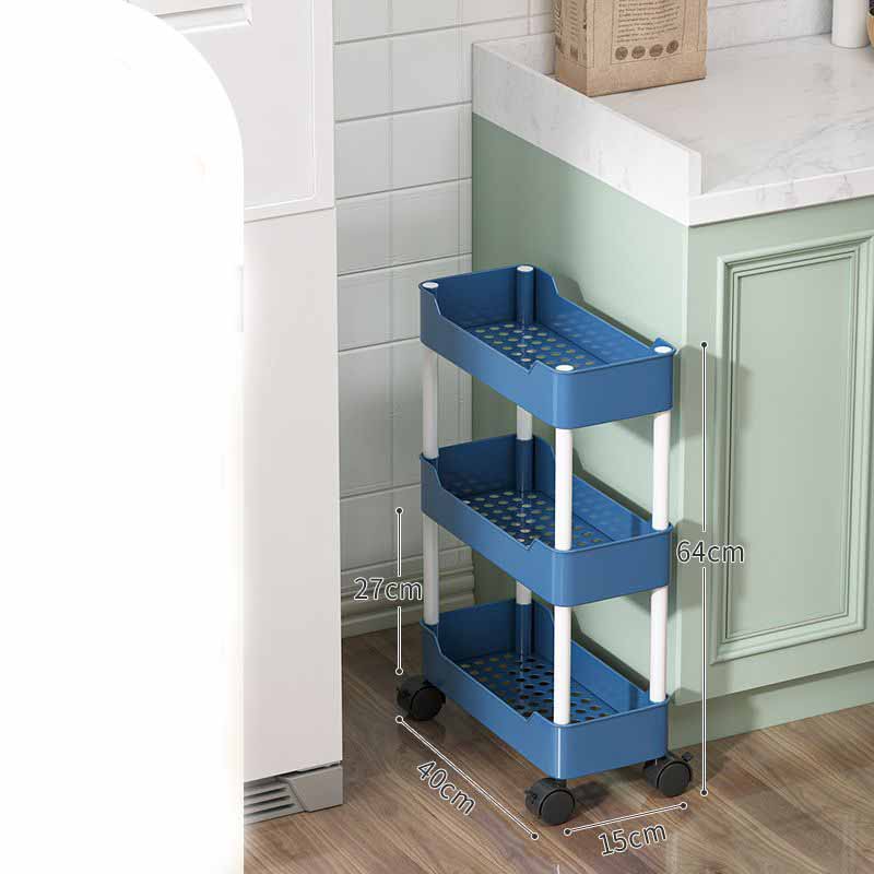 Mobile Storage Shelf Interspace Gap Shelf Kitchen Storage Shelf Bathroom Storage Rack Fridge Side Seam Finishing Rack