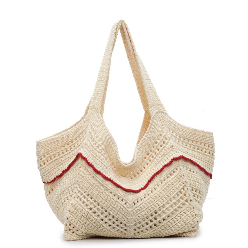 Literary and retro straw woven bag women's 2025 new ethnic style tote bag versatile large-capacity weaving