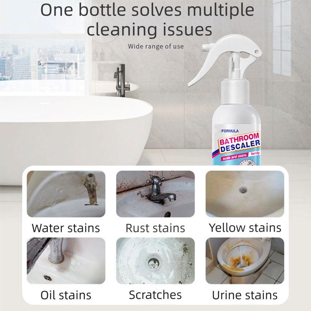 3pcs Anti-Limescale Foam Spray,100ml Bathroom Descaler Foam Cleaner Spray All Purpose Stubborn Stains Cleaner For Tiles Bathtubs