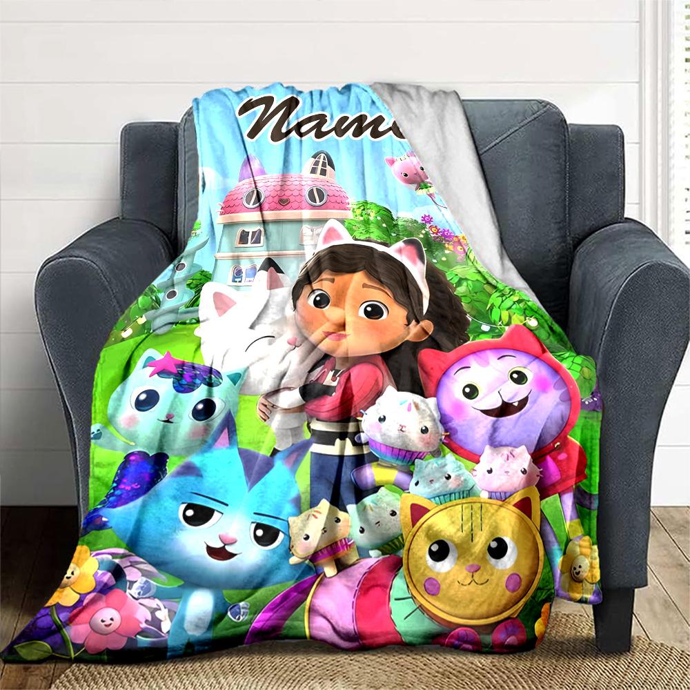 Customizable Gaby's Bubble House4 Throw Blanket – Personalized Name, All-Season Cozy Snug Blanket, Machine Washable, Personalized Blanket