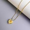 Heart Pendant Collarbone Chain Heart Choker Colored Glaze Material for Girl Teen