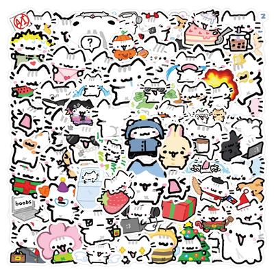 90 New Styles of Basil Kitten Graffiti Stickers for Decoration Refrigerator Skateboard Water Cup DIY Personality Stickers