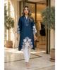 Ensemble Pantalon Kurti Brodé A-line pour Femme Créateur Indien Bollywood Tenue de Soirée Haut Tunique Kurti Ensemble Cordon