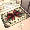 1pc Christmas Holiday Print Welcome Doormat, Washable Indoor Floor Mat for Entryway, Bathroom, Bedroom, Living Room, Home Decor
