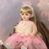 Cute PinkPrincess Doll Dress Set For 22 Inches Reborn Girl Doll For 55Cm Baby New Born Girl Dolls TOy