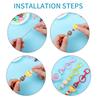 Portable Handmade Keychain Craft Supplies Crafting Bundles with Metal Bead Rods Clear Bags and Thank You Cards