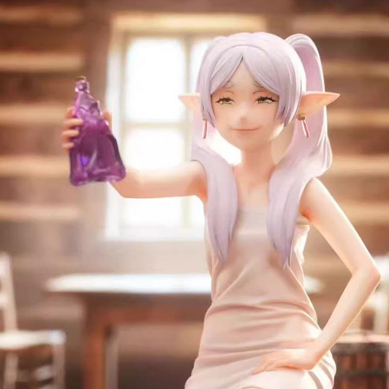 Buried Friend, Lotus Potion Bottle Friend Figure, Double Ponytail Cosplay Beautiful Girl, Model Ornament