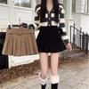 Women's Plus Size Vintage Corduroy High-Waist Pleated Bodycon Skirt for Autumn
