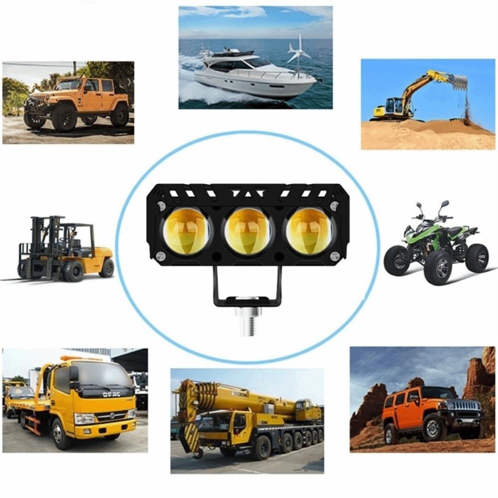 Shock-proof Motorcycle LED Spotlights Dual Color Lights Fisheye Lights Motorcycle