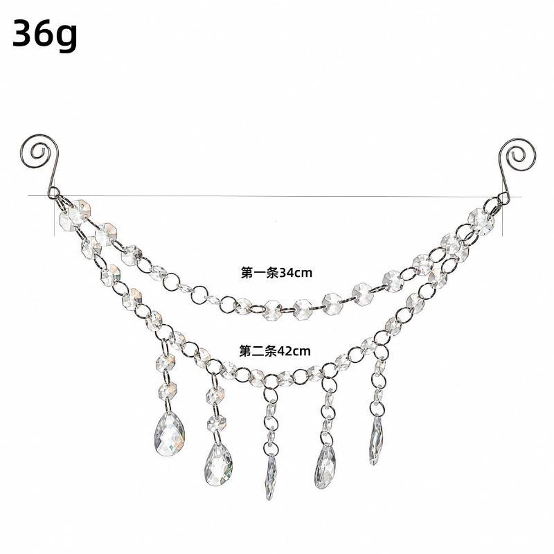Beaded Drop Ornament Festive Crystal Hanging Decoration Christmas Pendant Delicate Teardrop Crystal Ornament For Home Decor