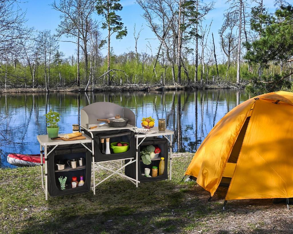 TOURIST KITCHEN CABINET foldable garden bag CAMPING table