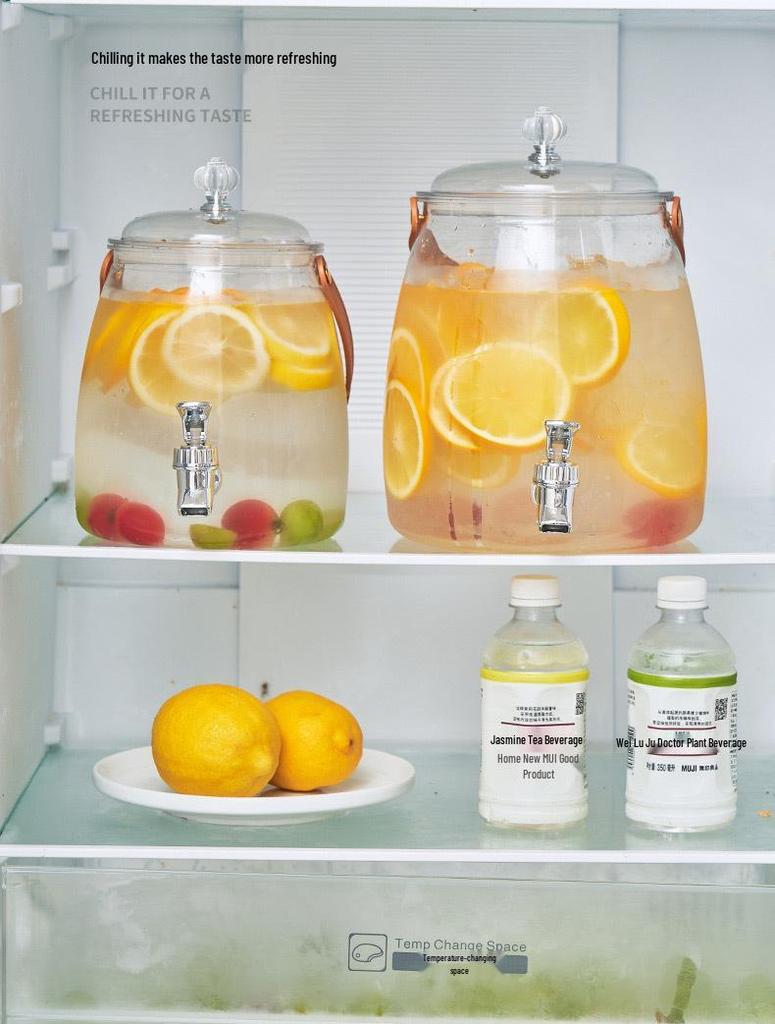 Large Capacity Cold Beverage Kettle with Spigot and Handle for Fruit Tea and Lemonade
