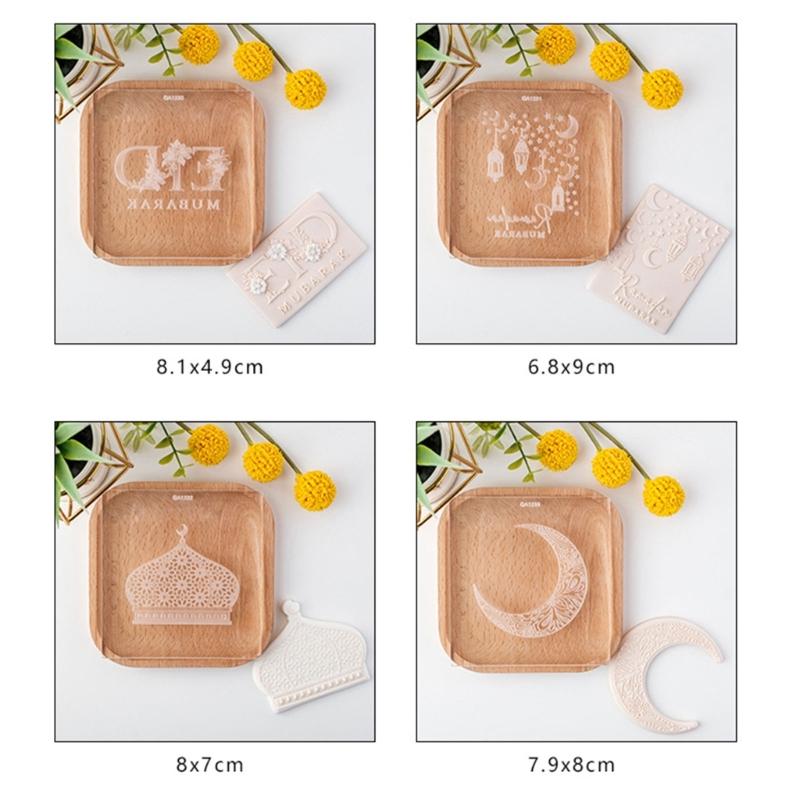 Plastic Biscuit Molds Cookie Stamp Tower Moon Pattern Cookie Cutter DIY Fondants Cake Molds Kitchen Pastries Bakewares