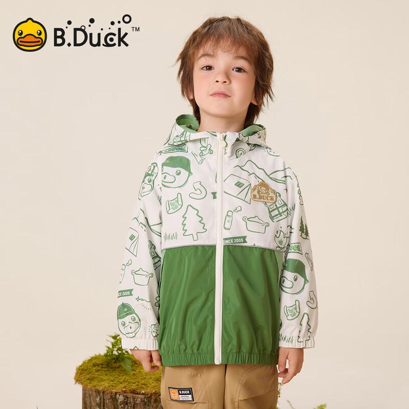 B.Duck Boys  Hooded Cartoon Windbreaker Jacket 105