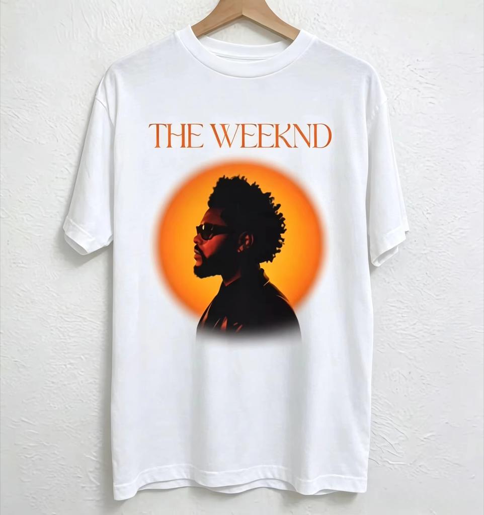 2026 Hot Sale Rapper The Weeknd Sunset Graphic Tshirt Unisex Unisex Summer Cotton Y2k Clothing Hiphop Streetwear Oversized Tshirt