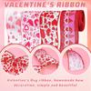 Valentine's Day Ribbon Pattern Heart Shaped Wired Ribbon Decoration Wired Edge Ribbon DIY Crafts Packaging Wedding