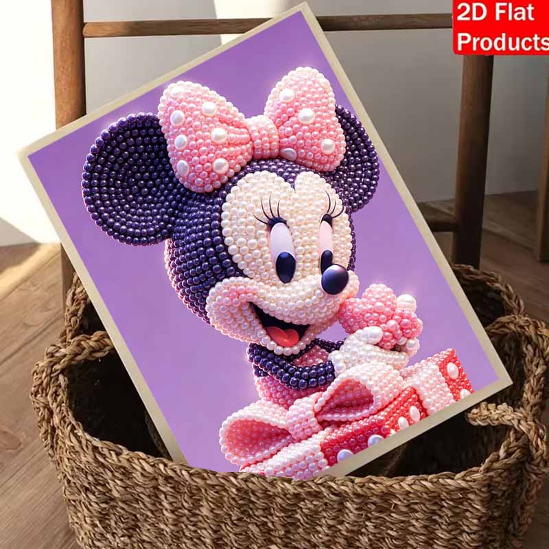 Disney Minnie Mouse Pearl Painting Handmade Pearl Kit Home Decoration Painting DIY Craft Art Gift Wall Decor Ornament 128 Characters