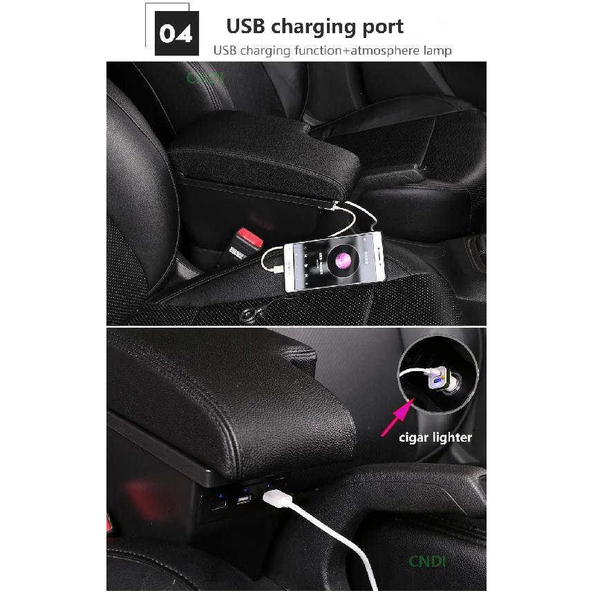 For Ford FOCUS 3 Armrest Box For Ford Focus III MK3 Car Armrest Car Accessories Storage Box Interior Details Retrofit Parts