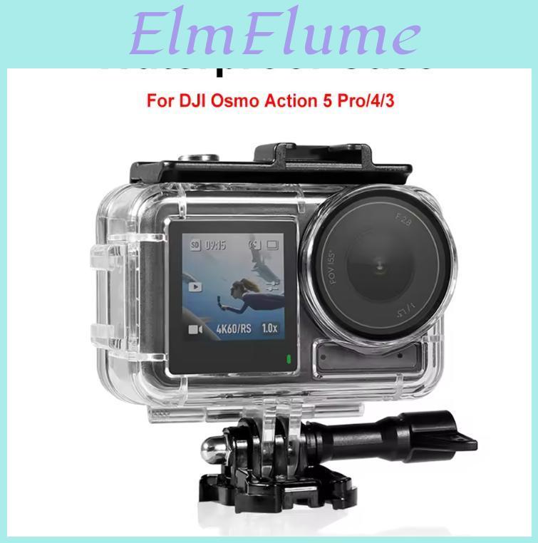 For Dji 5 Osmo Action Pro43 Action Camera 60m Waterproof Case Underwater Housing Diving Cover Antifog Diving Protective Shell