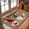 Festive Christmas Gnome Welcome Doormat Seasonal Charms, Durable Polyester Holiday Mat for Winter Home Decor , Christmas Decorations