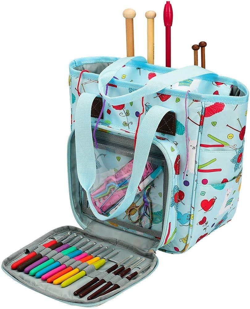 

Сумка для хранения вязания из Оксфорда – Многофункциональный пылезащитный органайзер для пряжи, крючков и принадлежностей для рукоделия