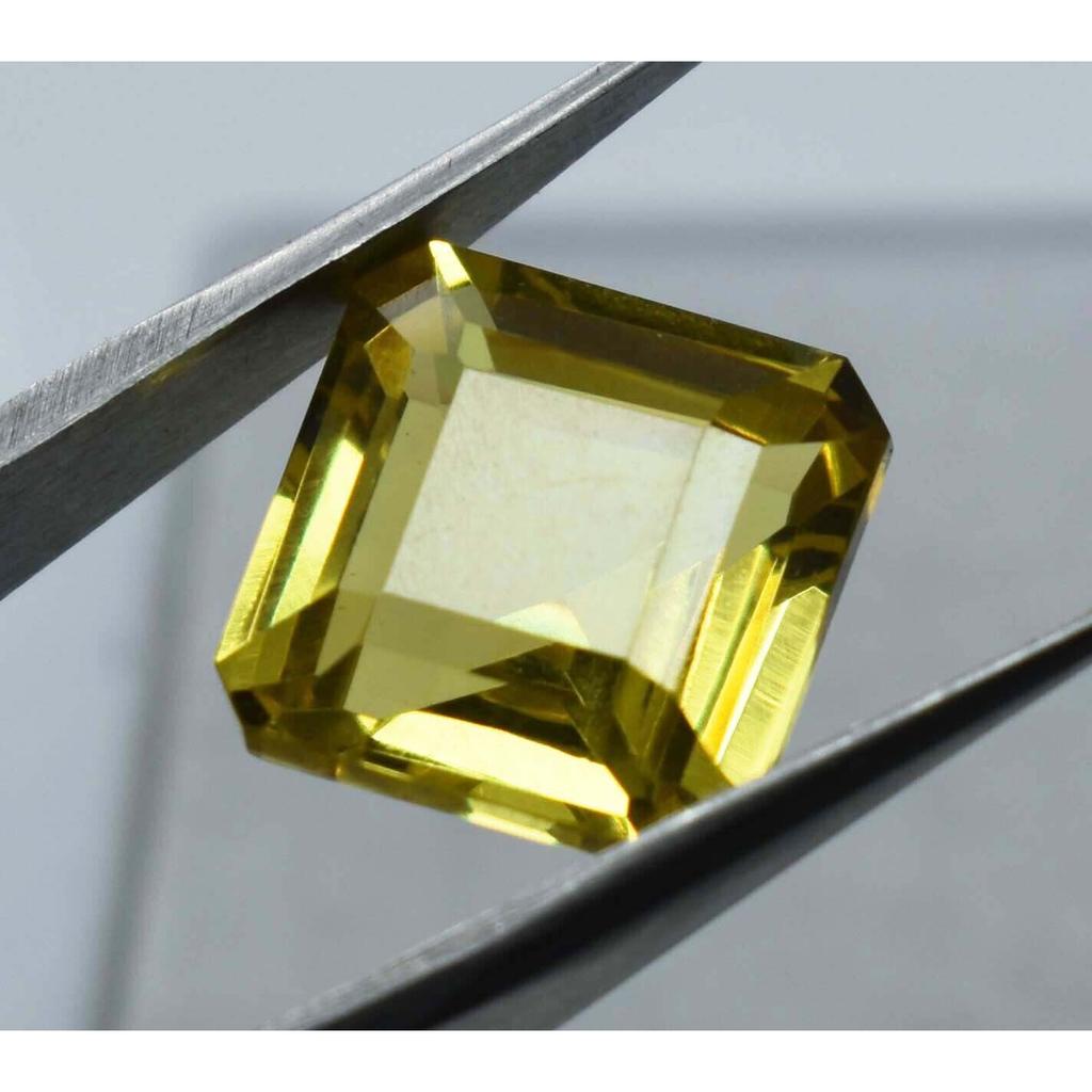 9.50 Ct NATURAL Sapphire Yellow Square Shape CERTIFIED Loose Gemstone