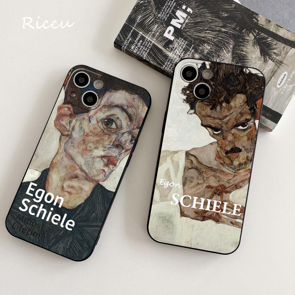 

ДЛЯ IPhone 14 Egon Schiele Art Soft Case для Iphone 14 11 12Pro 8 7 Plus X 13Pro MAX XR XS Covers iphone 14 pro