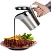 16Oz Stainless Steel Double Insulated Gravy Boat/Sauce Jug - with Hinged Lid