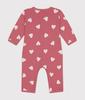 Footless Romper A0B9S 6 months 67cm [Petit Bateau] Pink/Off-White