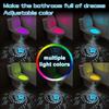 1PC Luce Notturna per WC con Sensore di Movimento Luce LED per WC 7 Colori Ricaricabile Lampada Notturna LED per Decorazione Bagno Toilette