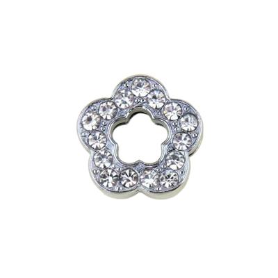 High Quality Bling Rhinestone Slide Letter Charms Stainless Steel with 10mm Hole for Pet Collars for Dogs A-Z 26 Letters