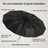 Windproof 72 Ribs Automatic Folding Umbrella, Thickened Vinyl UV UPF50+ Protection Parasol, Sun and Rain Dual-purpose Umbrellas