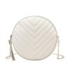 New embroidered fringed zipper pendant shoulder crossbody small round bag trendy versatile mobile phone round bag