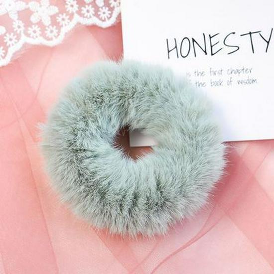 Autumn & Winter Fluffy Faux Fur Hair Tie - Korean Fairy Headwear Mink Hair Rope