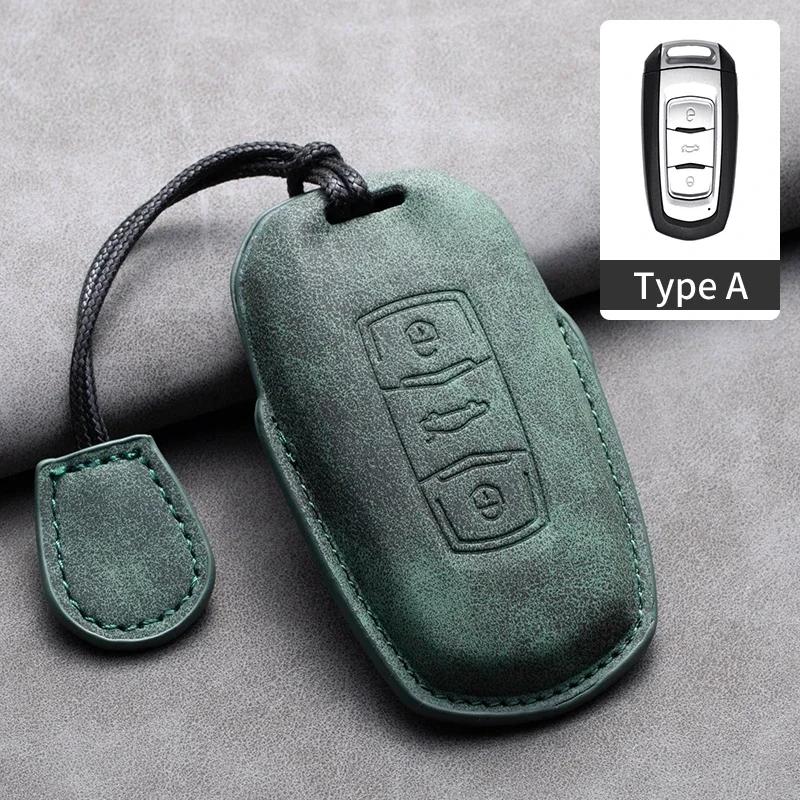 Leather Car Remote Key Case Cover for Geely for Geely Coolray X6 X7 EX7 Emgrand Global Hawk GX7 Kulrey GT GC9 Atlas Boyue NL3