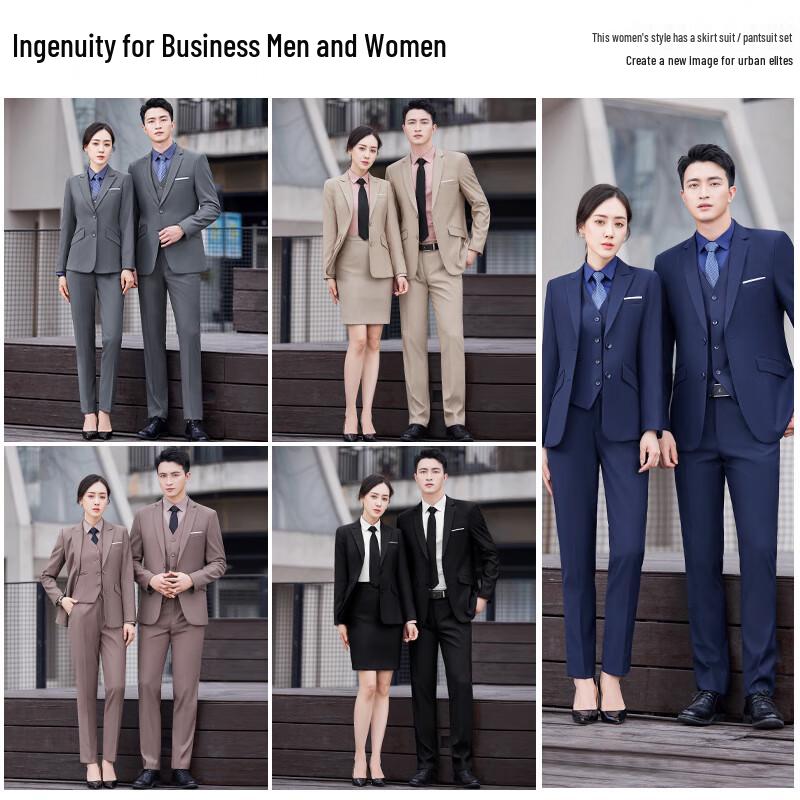 Tluoman Wrinkle-Resistant Business Suit Set