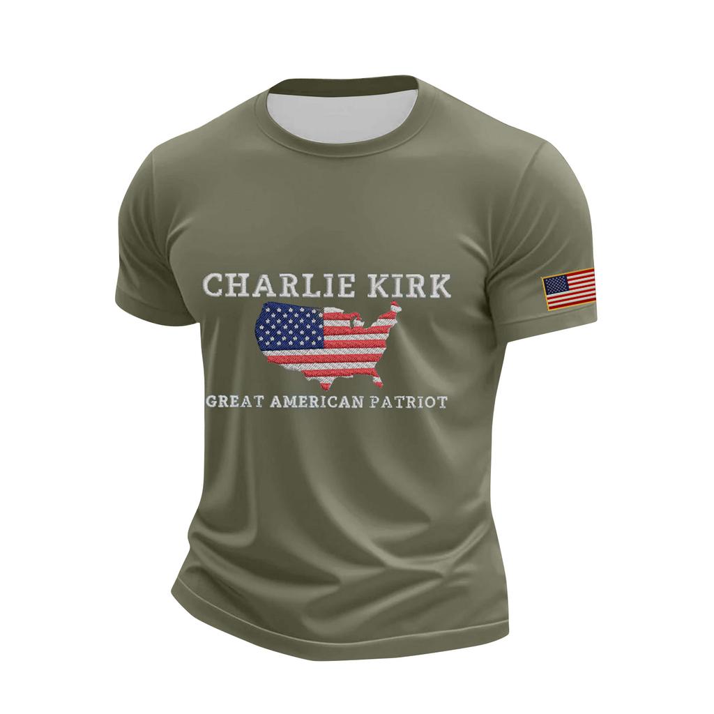 Vīriešu apdrukāts T-krekls ar īsām piedurknēm Vīriešu brīvs ikdienas tops ar īsām piedurknēm