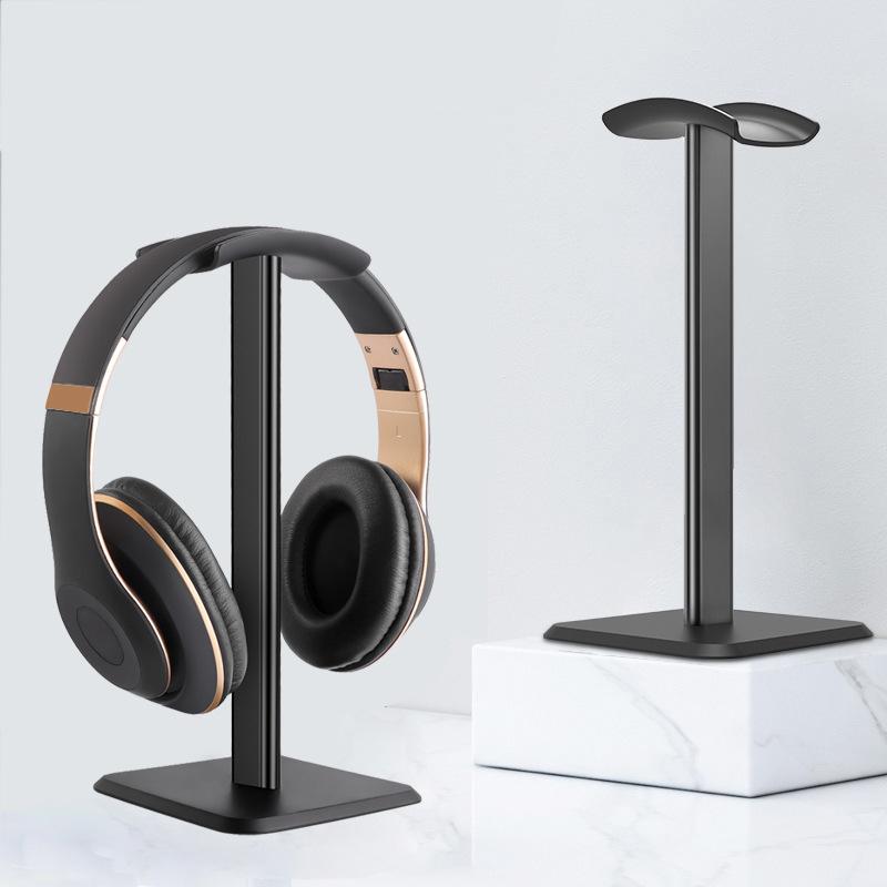 Aluminium Alloy Headphone Stand Holder Rack Space Saving Headset Stand Rack Desktop Organizer Display Earphone Bracket