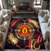 Tappeto in Flanella Stampato Manchester United Antiscivolo Morbido Poliestere Tappeto per Pavimento Tappetino Decorativo per Interni per Camera da Letto Soggiorno Divano