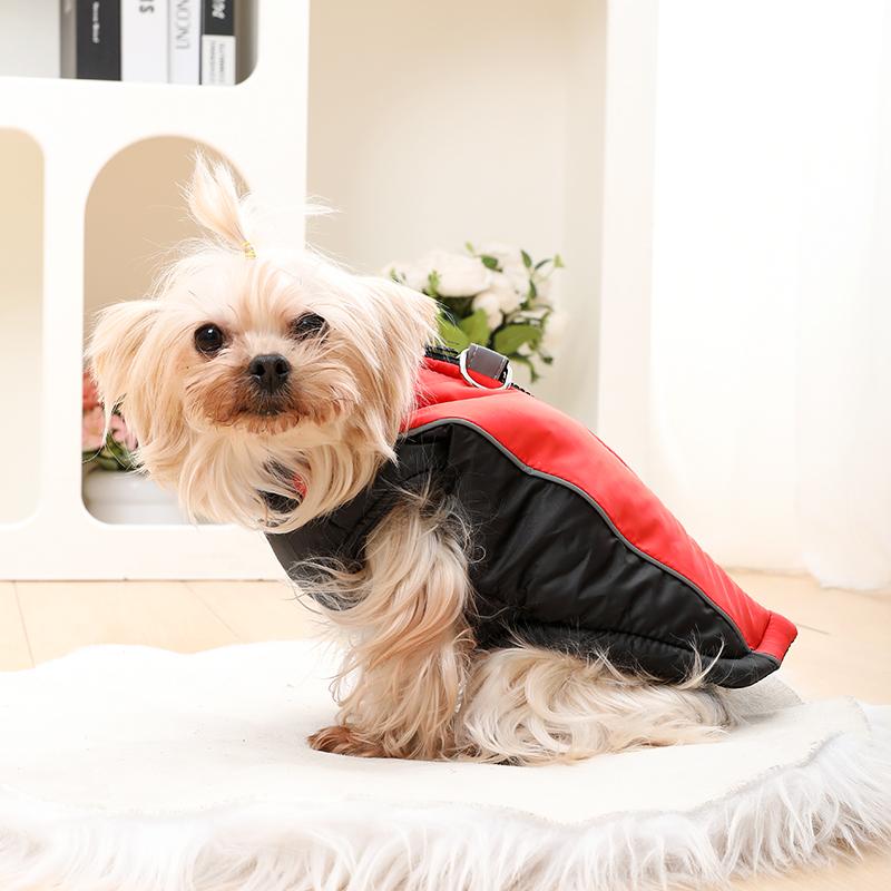 Herbst Winter Warme Hundekleidung Reflektierende Haustierweste Jacke Wasserdichter Mantel Kostüm mit D-Ring für Kleine Mittelgroße Große Hunde Schnauzer Yorkshire