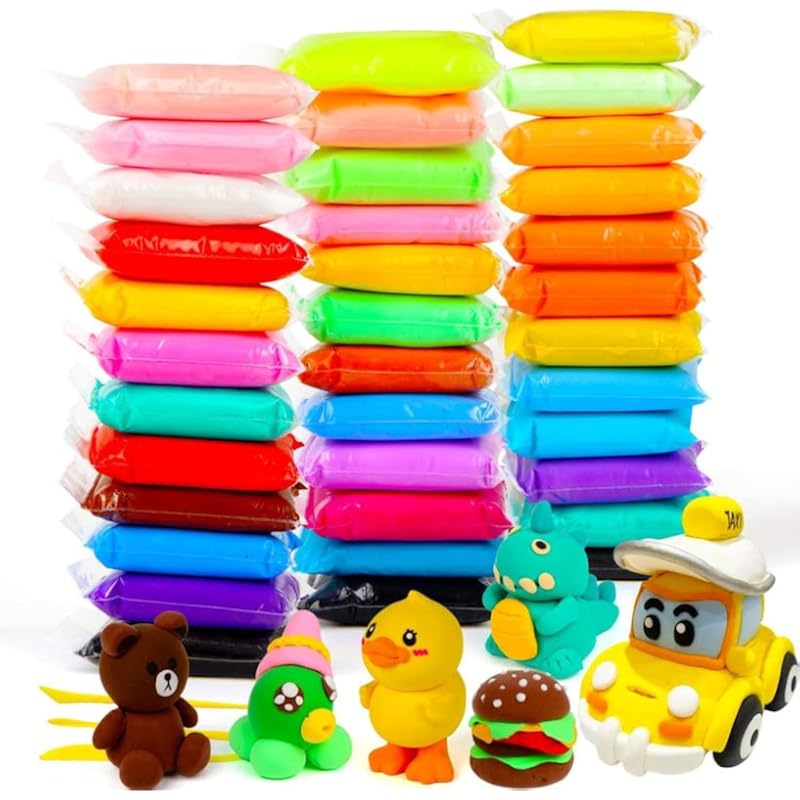 Eclet (Pack Of 1Air Dry Clay, Colorful Children Soft Clay, Creative Art Crafts, Gifts For Kids-Multi Color. Non-Toxic Mo