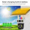 Outdoor 4G SIM Card Solar IP Camera Built-in Battery 12MP 6K PTZ Monitor PIR Human Detection Alarm Light Video Surveillance Cam