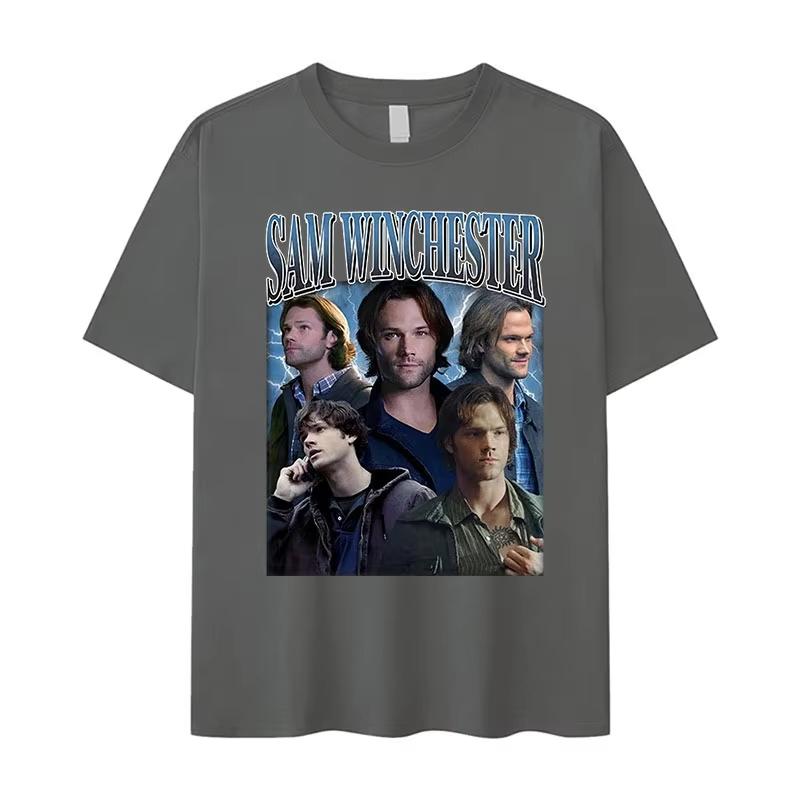 Tv Series Sam Dean Winchester Graphic T Shirts Unisexs Retro High Quality Fashion TShirt Casual Cotton Tees Streetwear