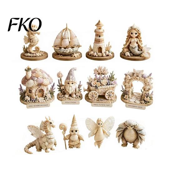 Kit Decorazione Fatto a Mano Conchiglia Kit Creativo Fai da Te, Creature Fantastiche di Conchiglie con Conchiglie e Strumenti, Set Creazioni per Principianti Idea Regalo